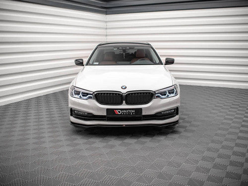 Maxton Design V.1 Gloss Black Front Splitter for BMW 5 Series G30 (2017-2020) | ABS Front Bumper Lip Spoiler