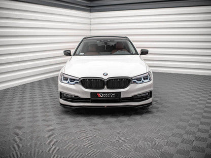 Maxton Design V.1 Gloss Black Front Splitter for BMW 5 Series G30 (2017-2020) | ABS Front Bumper Lip Spoiler