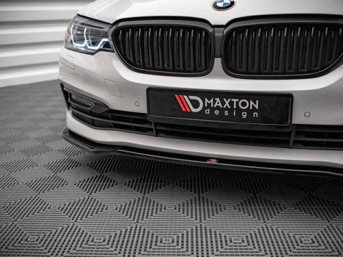 Maxton Design V.1 Gloss Black Front Splitter for BMW 5 Series G30 (2017-2020) | ABS Front Bumper Lip Spoiler