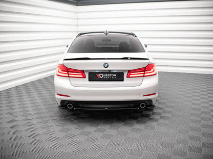 Maxton Design Piano Gloss Black Rear Centre Splitter/Lip/Diffuser Valance for BMW 5 Series G30 Saloon 2017-2020 | Rear Bumper Lower Spoiler/Skirt Apron Extension ABS