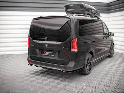 Maxton Design - CENTRAL REAR SPLITTER (VERTICAL BARS) MERCEDES V-CLASS AMG-LINE W447 FACELIFT (2019-)