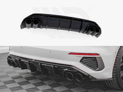 Maxton Design - Rear Valance + Exhaust Ends Imitation Audi A3 S-Line Sportback 8Y