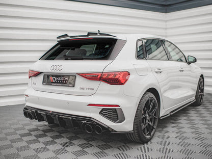 Maxton Design - Rear Valance + Exhaust Ends Imitation Audi A3 S-Line Sportback 8Y