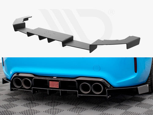 Maxton Design Rear Bumper Diffuser for BMW M2 F87 Coupe (2016-2020) | Racing Fins Rear Valance/Lower Spoiler/Rear Skirt Undertray | ABS Plastic, TUV Approved | Mounting Hardware Included | Body Kit Aero Upgrade | Part BM-2-87-M-RS1
