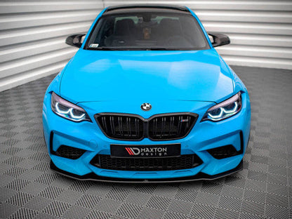 Maxton Design Street Pro 10mm ABS Front Splitter Lip Kit Chin Spoiler Bumper Valance/Apron Extension for BMW M2 Competition F87 2018-2020 (M2C) - Matte Black