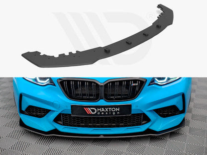 Maxton Design Street Pro 10mm ABS Front Splitter Lip Kit Chin Spoiler Bumper Valance/Apron Extension for BMW M2 Competition F87 2018-2020 (M2C) - Matte Black