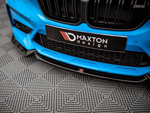 Maxton Design V2 Gloss Black ABS Front Splitter Front Lip Spoiler for BMW M2 Competition F87 2018-2020