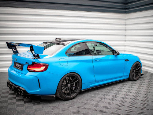 Maxton Design Street Pro Side Skirt Diffusers/Extensions for BMW M2 F87 (2016-2020) - 10mm ABS, Matte Black or Matte Black/Red Core
