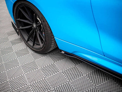 Maxton Design Street Pro Side Skirt Diffusers/Extensions for BMW M2 F87 (2016-2020) - 10mm ABS, Matte Black or Matte Black/Red Core