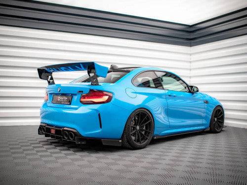 Maxton Design Street Pro Side Skirt Diffusers/Extensions with Gloss Flaps - Black - BMW M2 F87 (2016-2020)