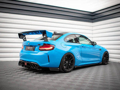 Maxton Design Street Pro Side Skirt Diffusers/Extensions with Gloss Flaps - Black - BMW M2 F87 (2016-2020)