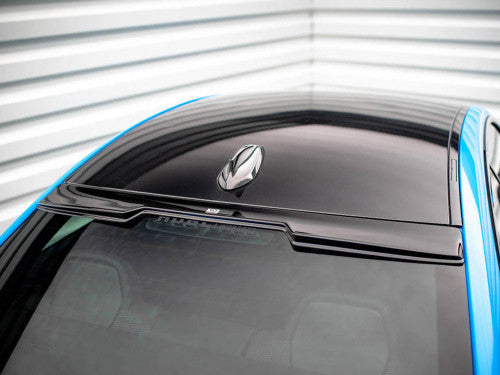 Maxton Design Gloss Piano Black Rear Window/Roofline Spoiler Extension for BMW M2 F87 Coupe 2016–2020 | Rear Screen Lip, Roof Visor, Rear Glass Top Spoiler | ABS Stick-On Adhesive Fit