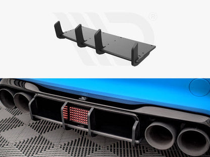 BMW M2 F87 2016-2020 Rear Diffuser - Maxton Design Street Pro, Matt Black 10mm ABS | Rear Valance / Lower Bumper Insert / Rear Splitter / Undertray / Rear Skirt | Performance Rear Bumper Diffuser Fits M2 Coupe F87 (BM-2-87-M-RS1)
