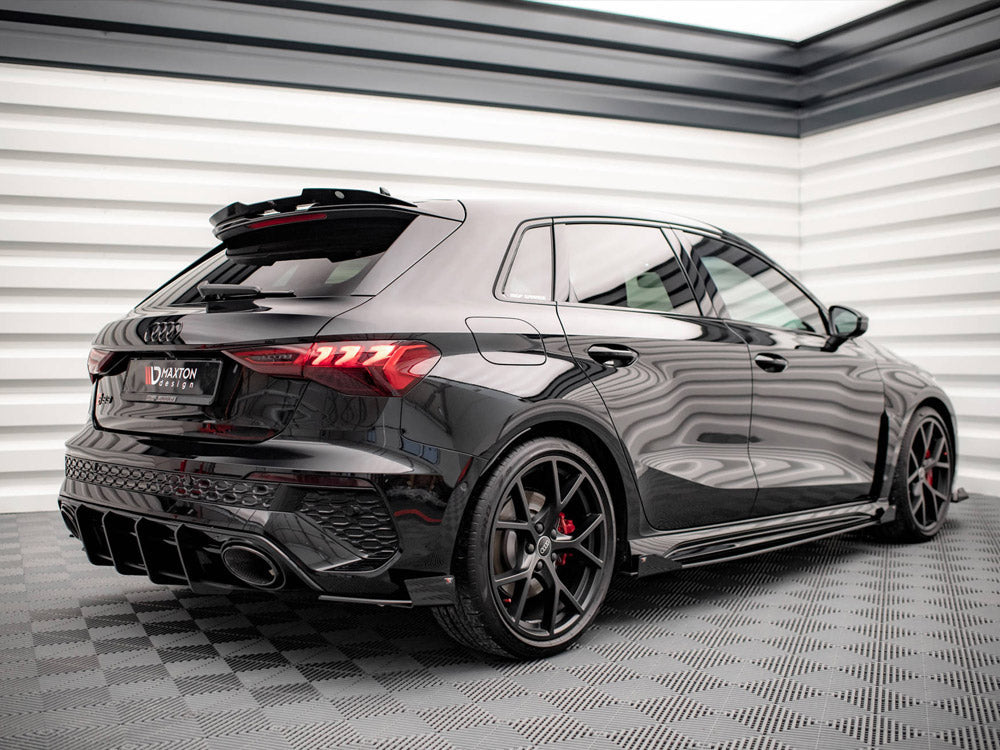 Maxton Design - STREET PRO REAR SIDE SPLITTERS + FLAPS AUDI RS3 SPORTBACK 8Y