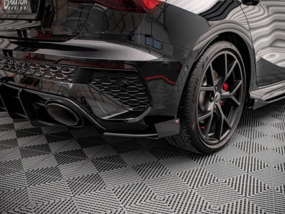 Maxton Design - STREET PRO REAR SIDE SPLITTERS + FLAPS AUDI RS3 SPORTBACK 8Y