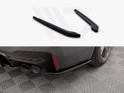 Maxton Design Piano Gloss Black Rear Spats & Side Splitters for BMW M5 F90 2017-2019 - Rear Bumper Corner Extensions, Rear Diffuser Side Extensions, Aero Fins - ABS Direct Fit Pair with Fitting Kit