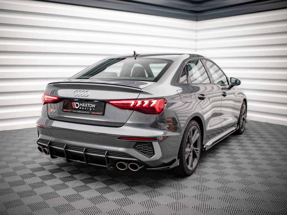 Maxton Design - Street PRO Rear Side Splitters + Flaps Audi S3 Sedan 8Y