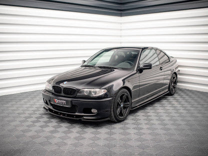 Maxton Design Gloss Black Side Skirts Diffusers V.2 for BMW 3 Series E46 Coupe M Sport (M-Pack) 1999-2005