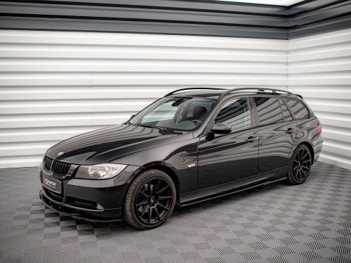 Maxton Design Gloss Black Side Skirts / Extensions / Diffusers for BMW 3 Series E90 Saloon (Sedan) 2004–2008 Pre-LCI – Side Splitters / Sill Extensions / Rocker Panel Side Blades – OEM Fit Body Kit Styling