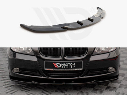 Maxton Design Gloss Black Front Splitter V.2 for BMW 3 Series E90 Saloon/Sedan (2004-2008) – Front Lip Spoiler, Front Bumper Lip, Chin Spoiler, Valance Aero Skirt Extension