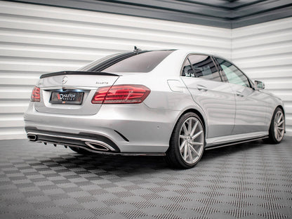 Maxton Design - REAR SPLITTER (VERTICAL BARS) MERCEDES E AMG-LINE SEDAN W212 FACELIFT (2012-2016)