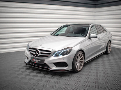 Maxton Design - FRONT SPLITTER V.2 MERCEDES E AMG-LINE SEDAN W212 FACELIFT (2012-2016)