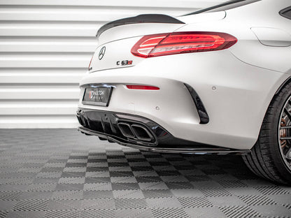 Maxton Design - Rear Splitter (Vertical Bars) Mercedes-AMG C 63AMG Coupe AMG Aero Pack C205 Facelift