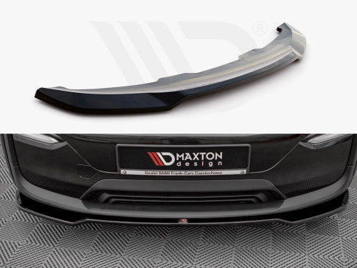 Maxton Design V1 (V.1) Gloss Black Front Lower Splitter Lip for BMW i3 Mk1 LCI Facelift 2017-2022 - Front Bumper Lip/Chin Spoiler/Air Dam/Front Apron/Front Valance - ABS Aero Body Kit Add-On