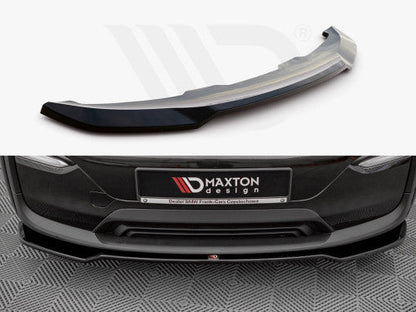 Maxton Design V1 (V.1) Gloss Black Front Lower Splitter Lip for BMW i3 Mk1 LCI Facelift 2017-2022 - Front Bumper Lip/Chin Spoiler/Air Dam/Front Apron/Front Valance - ABS Aero Body Kit Add-On