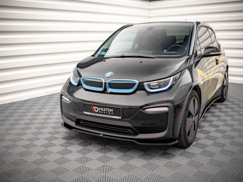 Maxton Design V1 (V.1) Gloss Black Front Lower Splitter Lip for BMW i3 Mk1 LCI Facelift 2017-2022 - Front Bumper Lip/Chin Spoiler/Air Dam/Front Apron/Front Valance - ABS Aero Body Kit Add-On