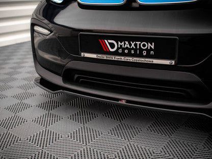 Maxton Design V1 (V.1) Gloss Black Front Lower Splitter Lip for BMW i3 Mk1 LCI Facelift 2017-2022 - Front Bumper Lip/Chin Spoiler/Air Dam/Front Apron/Front Valance - ABS Aero Body Kit Add-On
