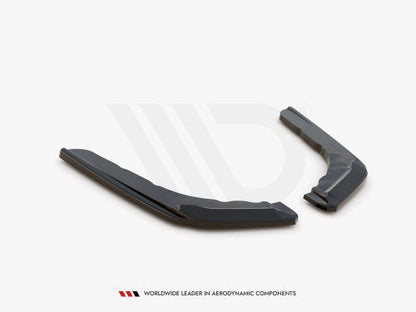 Maxton Design Rear Side Splitters V.2 Gloss Black ABS for BMW M4 F82 Coupe 2014-2020 (Rear Spats/Corner Splitters) BM-4-82-M-RS1