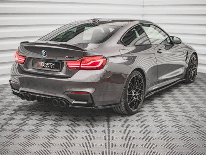 Maxton Design Rear Side Splitters V.2 Gloss Black ABS for BMW M4 F82 Coupe 2014-2020 (Rear Spats/Corner Splitters) BM-4-82-M-RS1