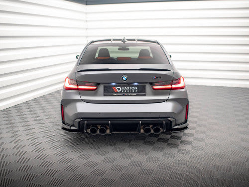 Maxton Design Gloss Piano Black Rear Corner Extensions / Side Splitters V1 for BMW M3 G80 Saloon/Sedan (2021+) – Rear Bumper Spats, Apron Splitters, Diffuser Side Extensions – Pair