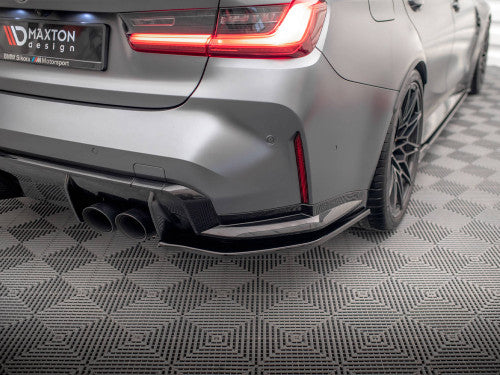 Maxton Design Rear Side Splitters V.2 Gloss Black for BMW M3 G80 2021+ - Rear Spats Pair, ABS, Fitting Kit