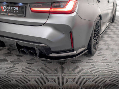 Maxton Design Rear Side Splitters V.2 Gloss Black for BMW M3 G80 2021+ - Rear Spats Pair, ABS, Fitting Kit