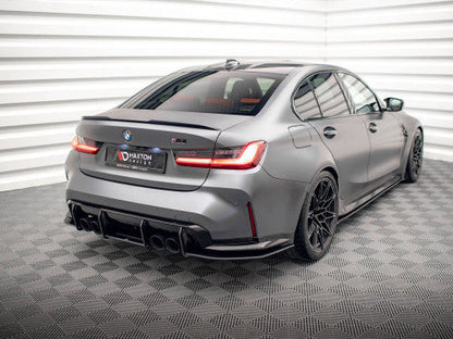 Maxton Design Street Pro Rear Corner Extensions/Side Splitters for BMW M3 G80 (2021+) - Matte Black 10mm ABS Rear Spats, Bumper Extensions & Rear Lip Arch Splitters