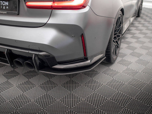 Maxton Design Street Pro Rear Corner Extensions/Side Splitters for BMW M3 G80 (2021+) - Matte Black 10mm ABS Rear Spats, Bumper Extensions & Rear Lip Arch Splitters