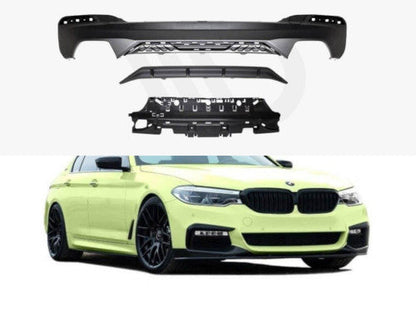 Maxton Design Rear Diffuser Valance for BMW 5 Series (5er) G30 G31 M Sport/M Pack 2017-2020 - Rear Bumper Lip Spoiler/Skirt/Apron Insert - Undertray Lower Diffuser Panel for Saloon & Touring (Sedan/Estate) - OEM+ Rear Splitter Upgrade