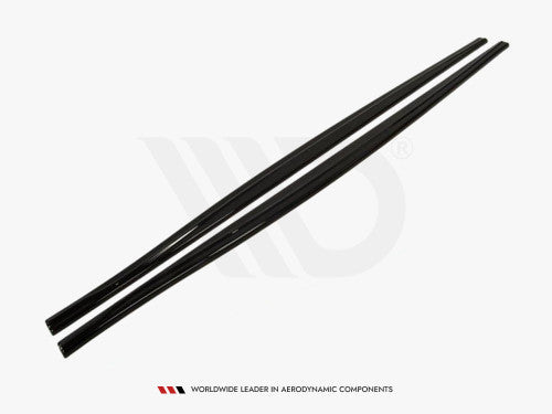 Maxton Design V.1 Gloss Black Side Skirt Extensions/Diffusers/Splitters for BMW 1 Series F20 M Sport (M Pack) 5 Door 2011-2019 (M135i M140i) Rocker Panel Extensions Sill/Side Blades Side Spoilers Ground Effects