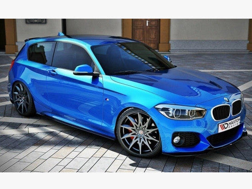 Maxton Design V.1 Gloss Black Side Skirt Extensions/Diffusers/Splitters for BMW 1 Series F20 M Sport (M Pack) 5 Door 2011-2019 (M135i M140i) Rocker Panel Extensions Sill/Side Blades Side Spoilers Ground Effects