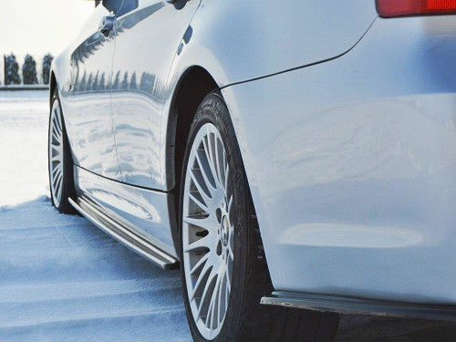 Maxton Design Gloss Piano Black Side Skirt Splitters/Extensions / Sill Diffusers for BMW 3 Series E90 E