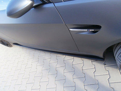 Maxton Design Gloss/Piano Black Side Skirts, Diffusers & Extensions - Rocker/Sill Blades Side Splitters/Lips (Pair) for BMW M3 E92 E93 E9X 2007-2013 Coupe Cabriolet Convertible V8 S65