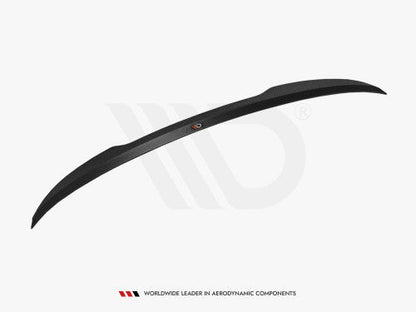 Maxton Design Gloss Piano Black Rear Boot/Trunk Lip Spoiler/Cap for BMW 5 Series G30 M Sport Saloon/Sedan 2017-2020 - Decklid Ducktail Spoiler Extension, ABS OE-Style, Adhesive No-Drill Fit