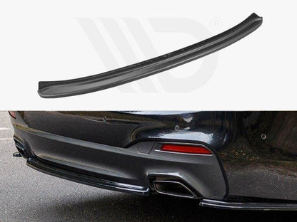 Maxton Design Gloss Piano Black Rear Centre Splitter, Lower Spoiler/Valance for BMW 5 Series G30/G31 M Sport 2017-2020 (Saloon & Touring) - Diffuser Add-On Rear Lip Skirt Bumper Extension - Pre-LCI