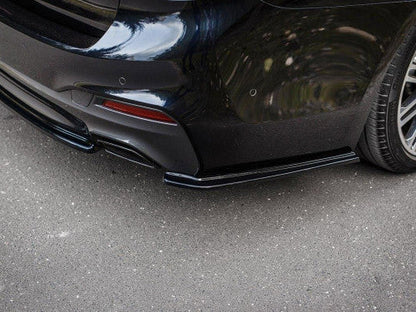 Maxton Design Gloss Black Rear Corner/Side Splitters for BMW 5 Series G30/G31 M Sport 2017-2020 (Saloon & Touring/Estate) - Rear Spats, Skirt Extensions, Valance Add-Ons, Bumper Corner Trims/Extensions - Pair