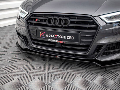 Maxton Design - FRONT SPLITTER V.2 AUDI S3 SPORTBACK 8V FACELIFT