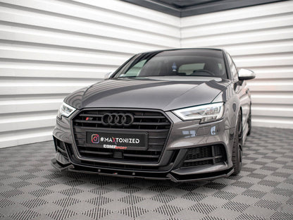 Maxton Design - FRONT SPLITTER V.1 AUDI S3 SPORTBACK 8V FACELIFT