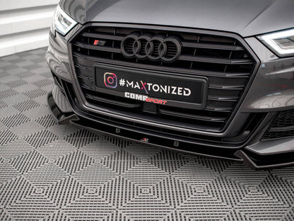 Maxton Design - FRONT SPLITTER V.1 AUDI S3 SPORTBACK 8V FACELIFT