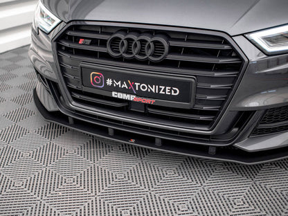 Maxton Design - STREET PRO FRONT SPLITTER AUDI S3 SPORTBACK 8V FACELIFT